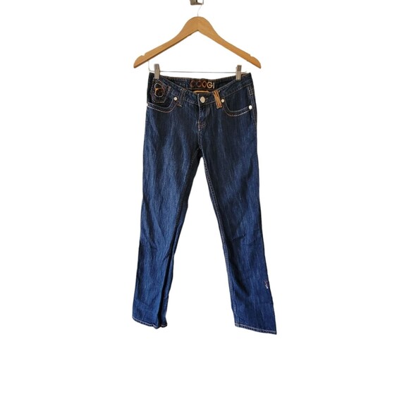Coogi Pants 11/12 Jeans Denim Low Rise Jeans Casual Ladies Embroidered - Picture 2 of 7